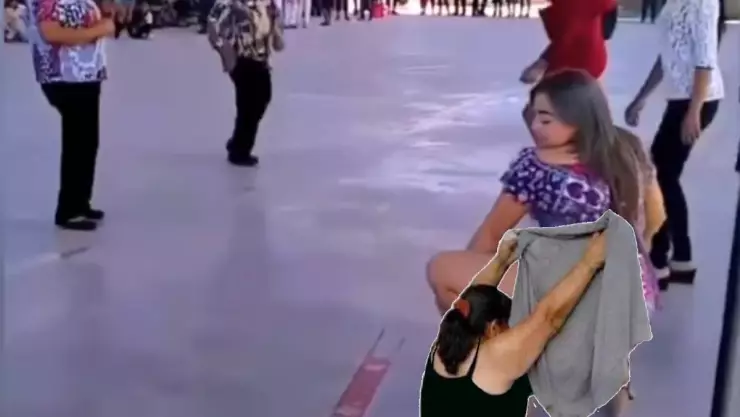 VIDEO_ Mamá perrea hasta el suelo en pleno festival del Día del Niño y le llueven críticas