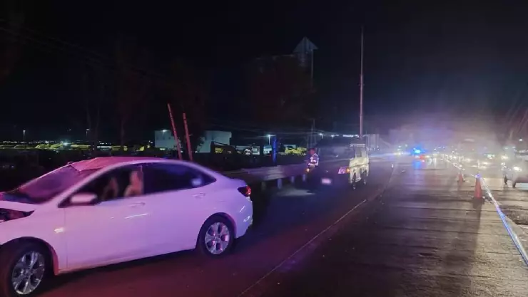 Cierre parcial de circulación por accidente