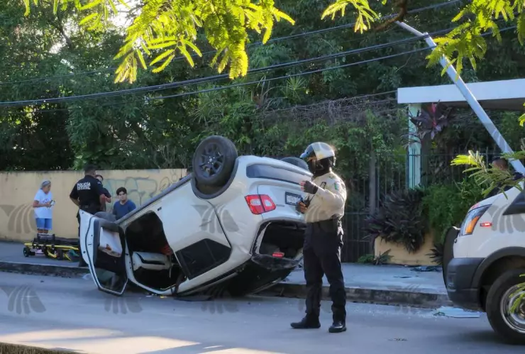 ¡Precaución! Se registra FUERTE ACCIDENTE en la calle 60 norte de Mérida