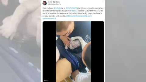 En calles de Tepito, joven entra en labor de parto y es auxiliada por policías (VIDEO)