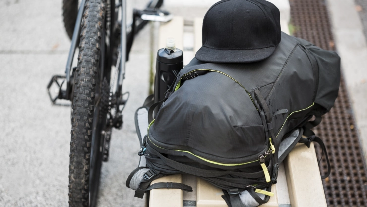 Bicicleta y mochila