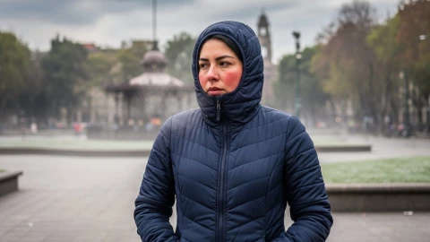 mujer generada con ia en el centro de la alcaldía tlalpan, cdmx