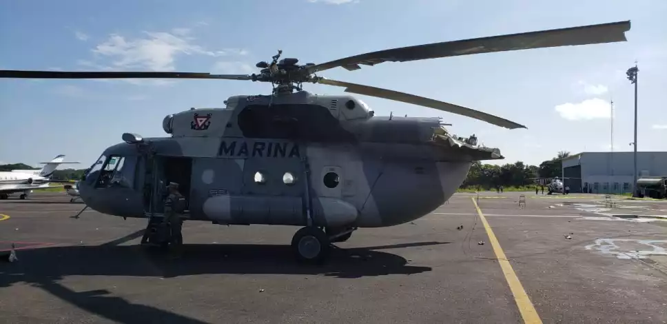 Accidente de helicóptero en Villahermosa deja tres lesionados