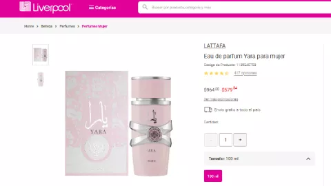 Liverpool Eau de parfum Yara para mujer