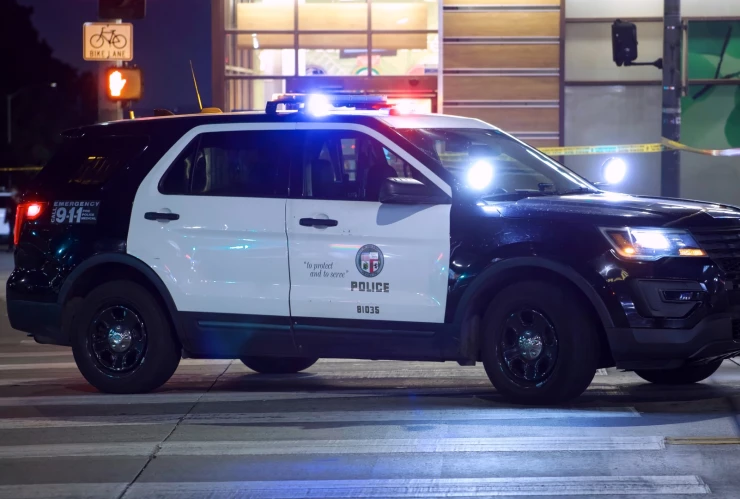 Un coche de policía de Los Ángeles