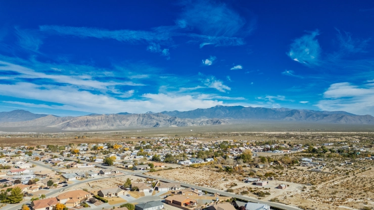 una vista panorámica de Pahrump, Nevada.