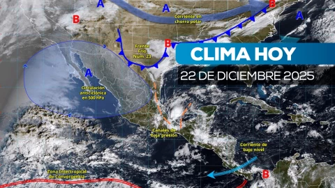 clima 22 de diciembre hoy en México