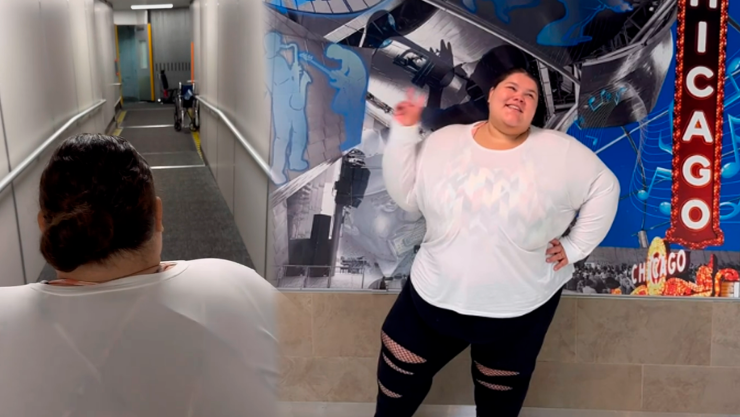 Influencer se atora aeropuerto