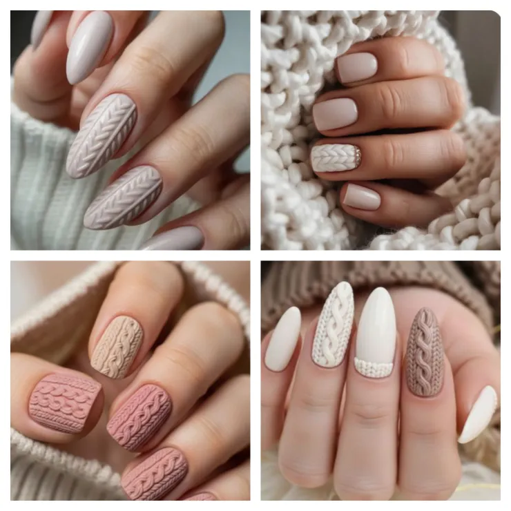 uñas efecto suéter