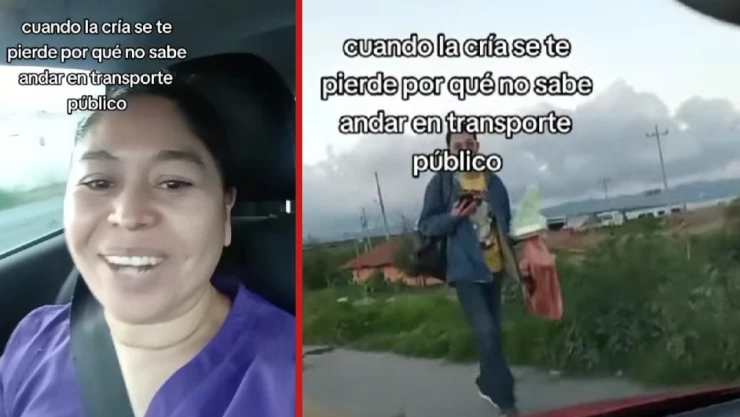Madre busca a su hijo perdido en transporte público