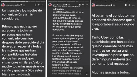 Adriana Fonseca llora y se queja de conductor de Uber