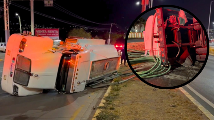 Vuelca pipa Libramiento León Gto