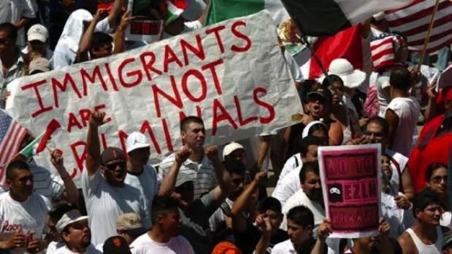 La protesta formó parte de un movimiento nacional para exigir una reforma migratoria