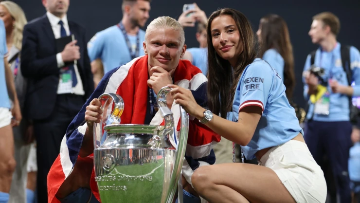 Erling Haaland tras ganar la Champions League con el Manchester City