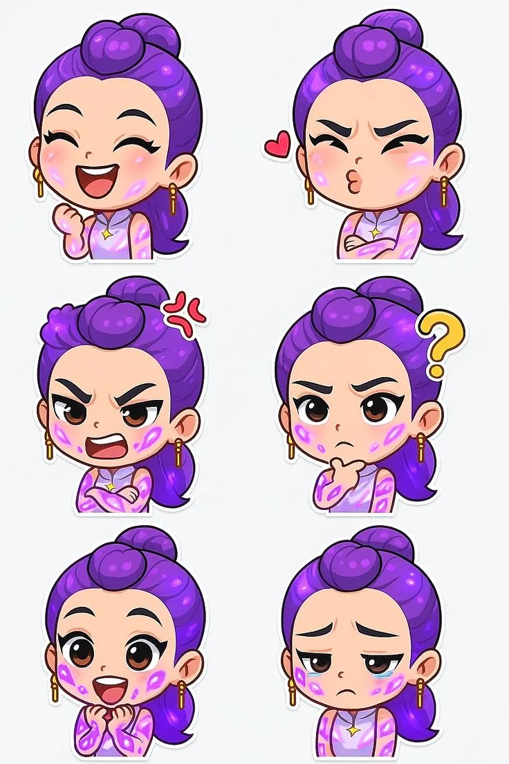 5 stickers de Baby Rumi para imprimir GRATIS para los fans de Kpop Demon Hunters