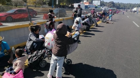 caravana migrante Santa Rita Tlahuapan CDMX