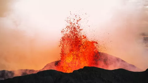 Erupción de volcán en Urabá