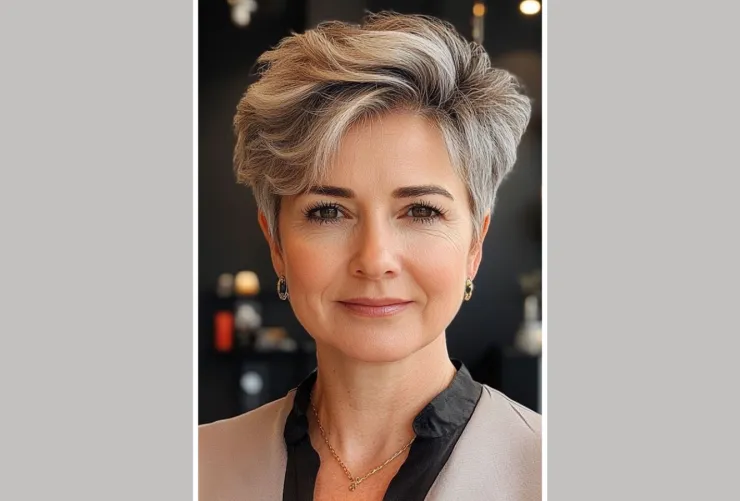 Undercut corto - - cortes modernos para mujeres de 50+
