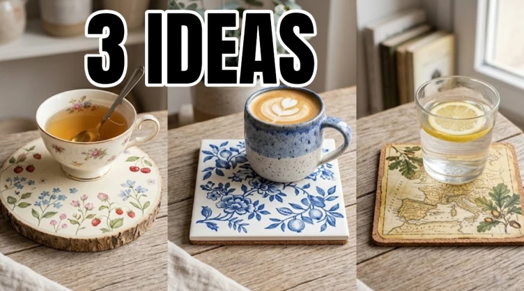 Manualidades “decoupage” para principiantes: 3 ideas de portavasos aesthetic para una casa aesthetic