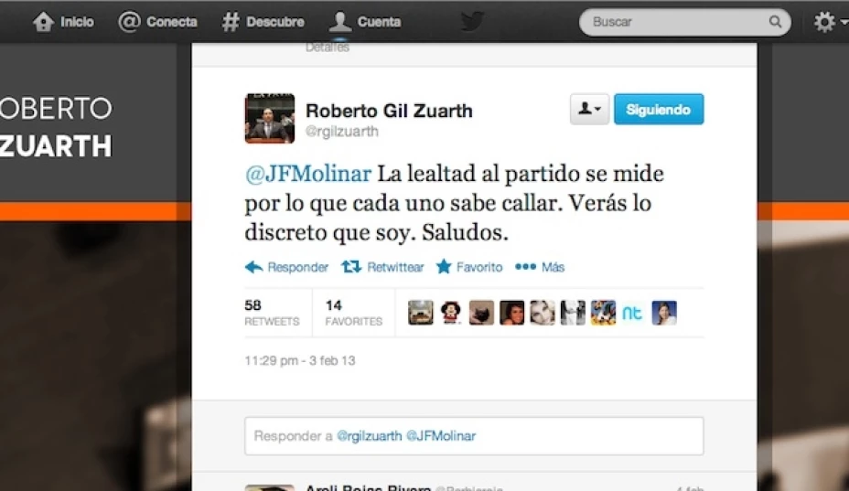 Cuenta en Twitter de Roberto Gil Zuarth