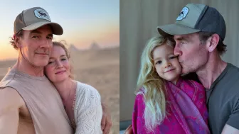 James Van Der Beek con su esposa e hija