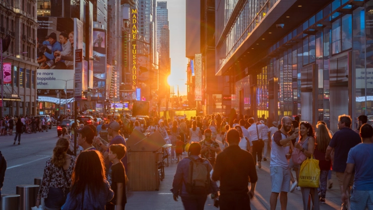 Evento de Manhattanhenge en Nueva York