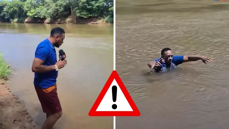 Reportero vivió un momento inesperado durante transmisión en vivo