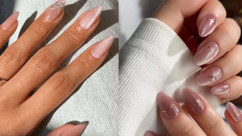 U&ntilde;as con toques met&aacute;licos para hacer contraste 