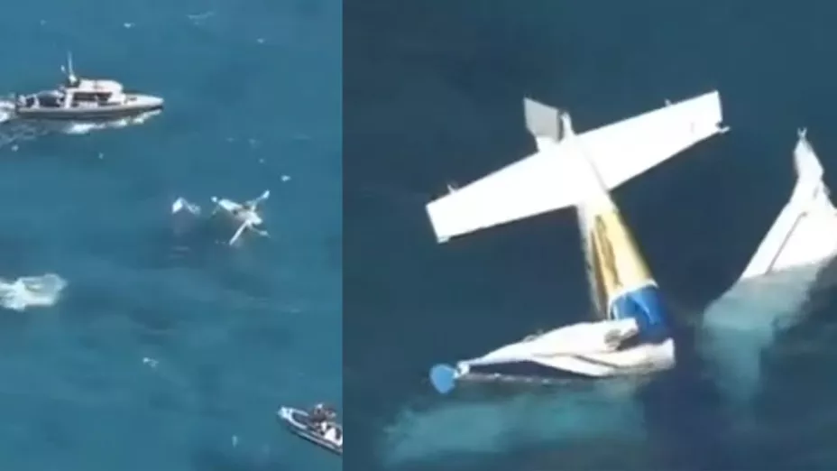 Video muestra como Hidroavión se estrella contra el mar de Australia. Se reportan 3 muertos