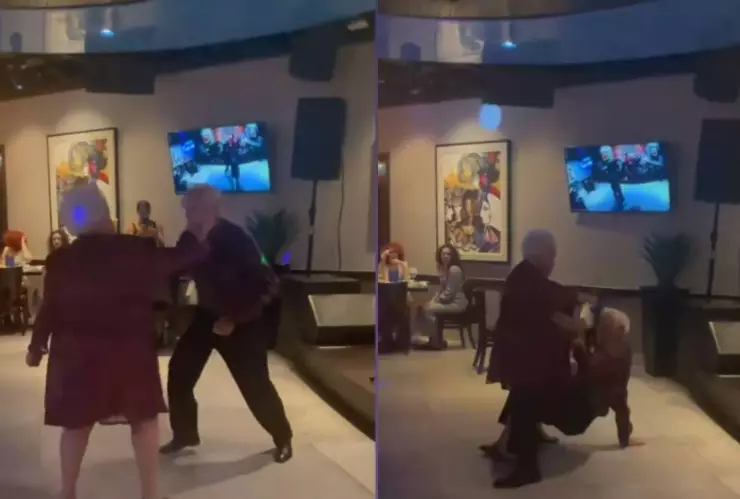 Abuelitos bailan Bad Bunny.