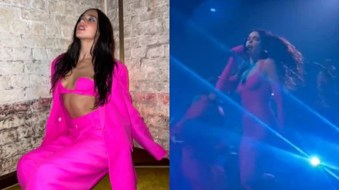 Dua Lipa playback escenario