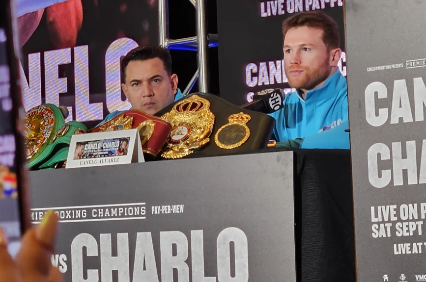 Conferencia de prensa Canelo Charlo Las Vegas