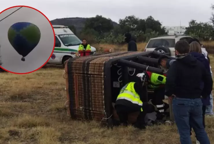 Accidente en globo aerostático en Axapusco, Edomex
