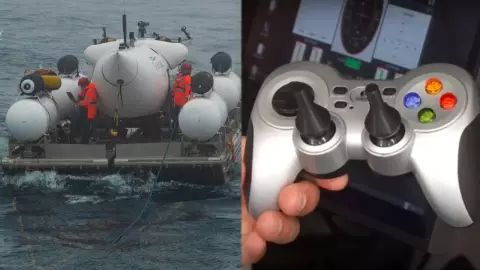 Así es el control de videojuegos que opera el submarino del Titanic