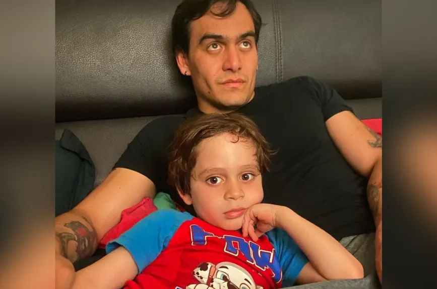 José Julián junto a su padre Julián Figueroa