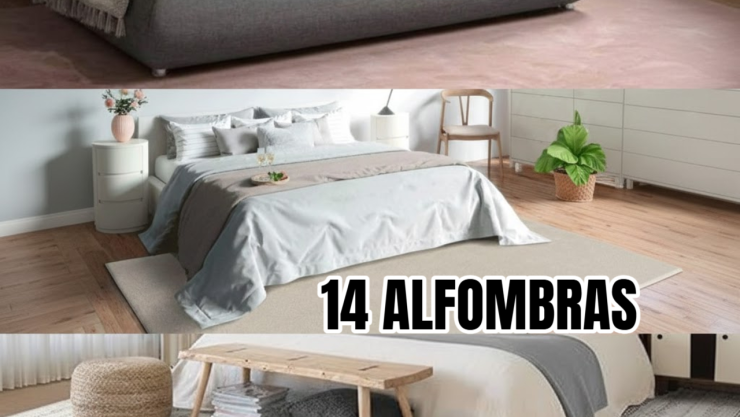14 ideas de alfombras para el dormitorio que lo cambian todo: tu cuarto se verá aesthetic y moderno