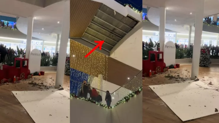 Cae techo en Plaza Península Tijuana ¿Qué fue lo que dijeron autoridades (VIDEO)?