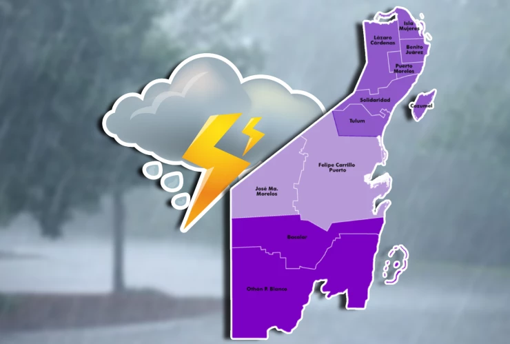 ¡ATENCIÓN! Estos son los MUNICIPIOS en los que LLOVERÁ hoy 16 de diciembre de 2025 en Quintana Roo.webp