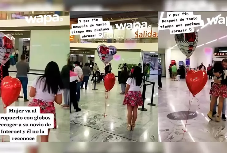 Novios en línea se encuentran por primera vez y no se reconocen