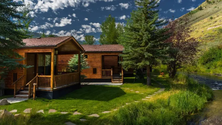 una pintoresca cabaña en Jackson, Wyoming