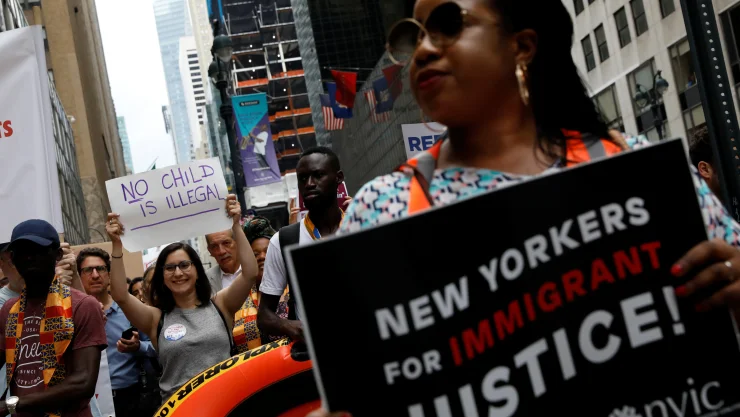 Protesta en NY por separación de familias