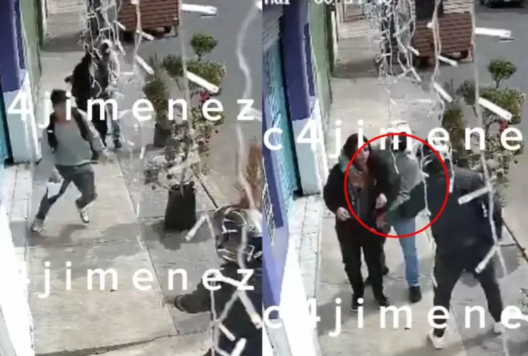 Hombre abandona a su pareja en un asalto