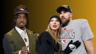 Jugador Jahdae Barron de Broncos se burla de Kelce y pide canción a Taylor Swift tras victoria