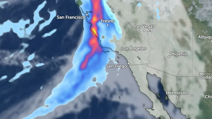 Satélite de la tormenta en Baja California
