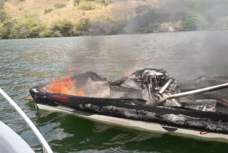 Incendio embarcación Chiapas