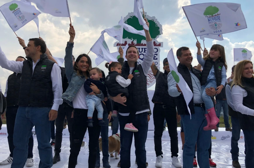 Benjamín Salinas dió el banderazon para comenzar esta jornada de Un Nuevo Bosque Metropolitano 2018