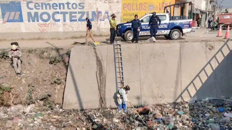 Hallan restos humanos canal de aguas negras Cartagena Ecatepec