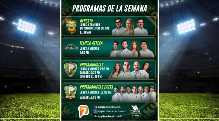 Calendario OFICIAL con fecha y hora de todos los programas que Azteca Deportes trae para ti durante la Copa Mundial de la FIFA 2026 ™️