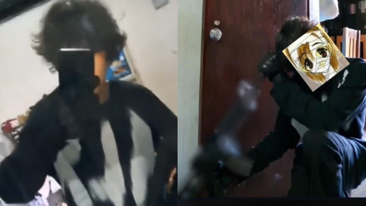 Joven se graba con arma