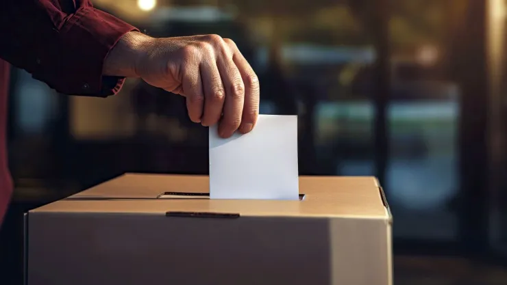 Persona votando